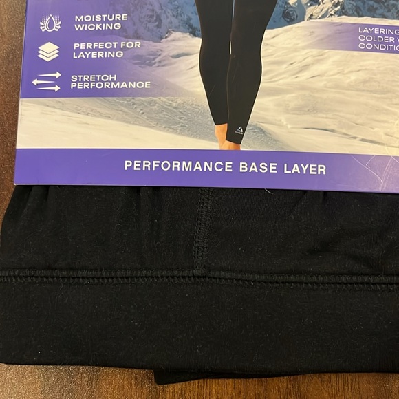 Reebok Women’s 1-Pack Black Performance Base Layer Pant Size 2XL - Picture 6 of 10